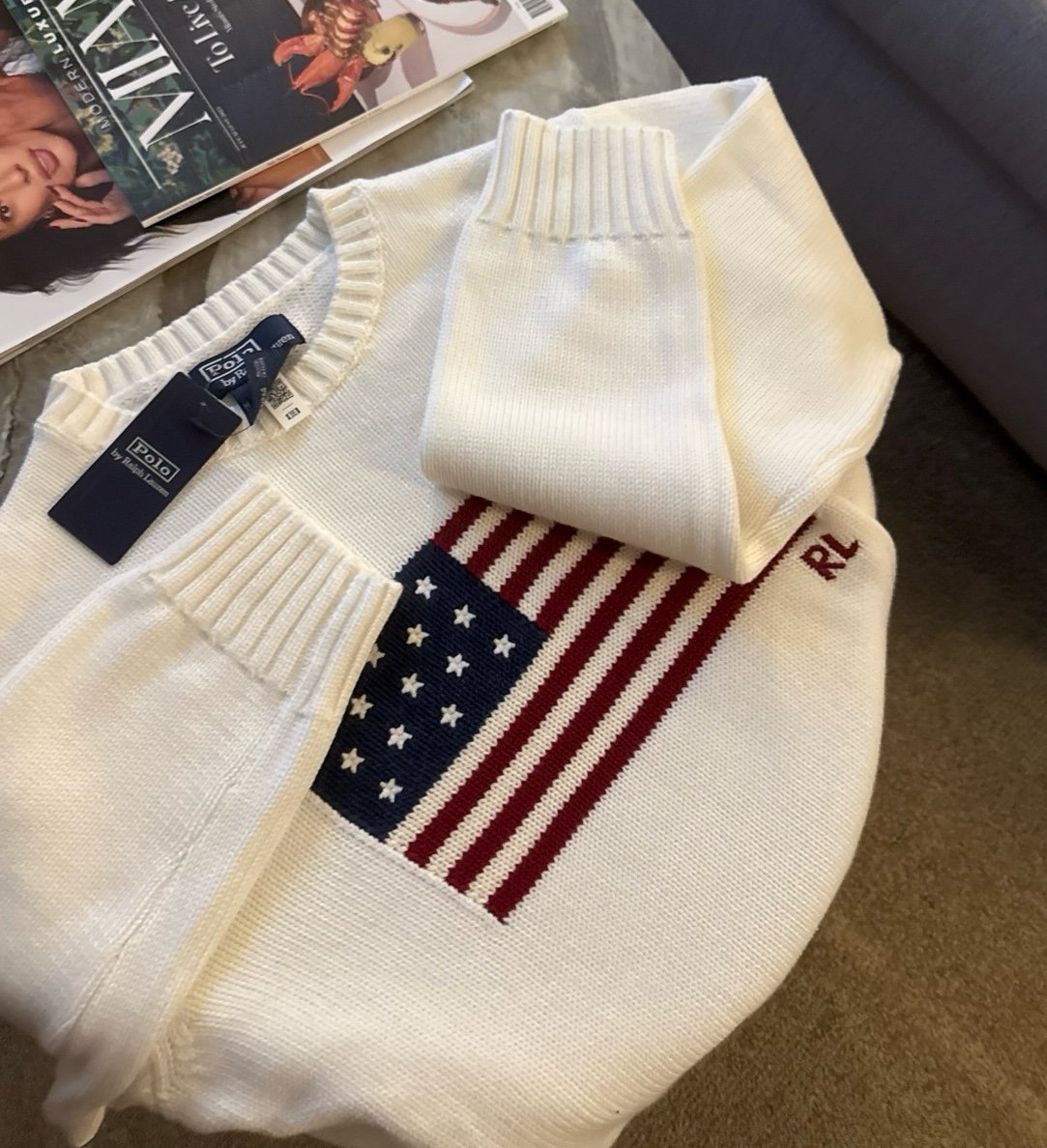 brand new ralph lauren flag sweater