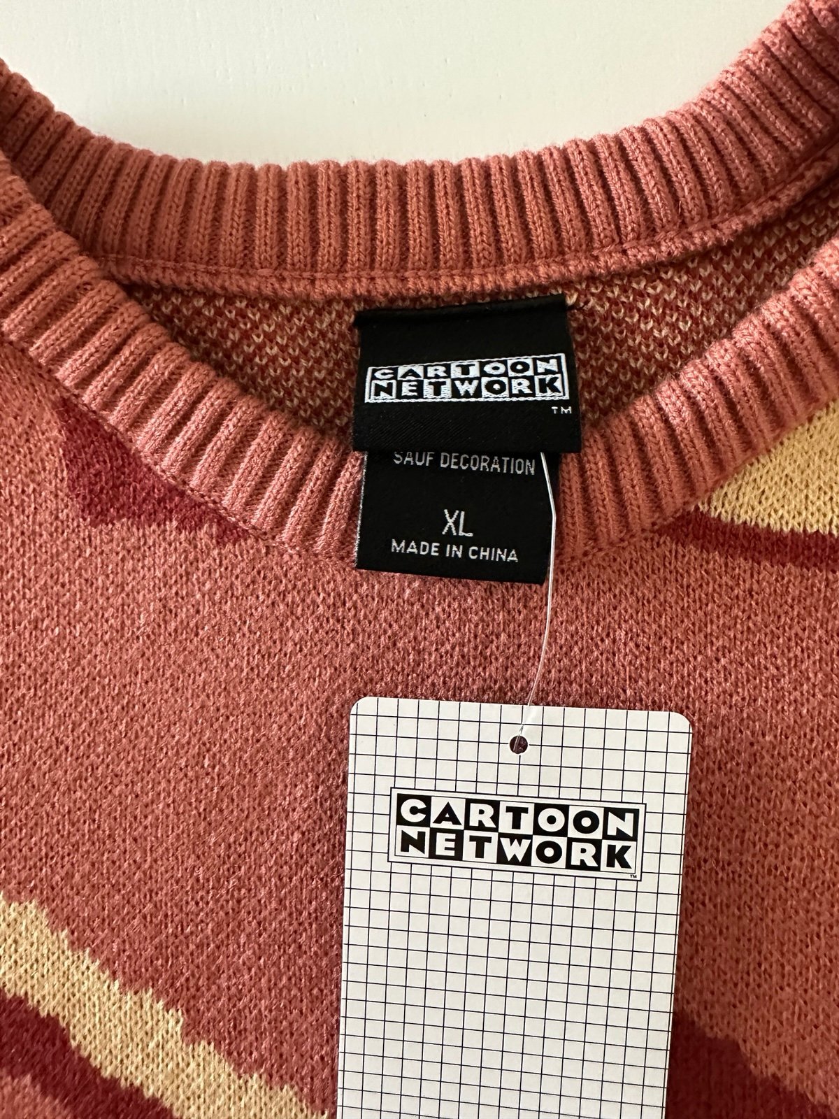 Courage the Cowardly Dog House Intarsia Sweater, XL